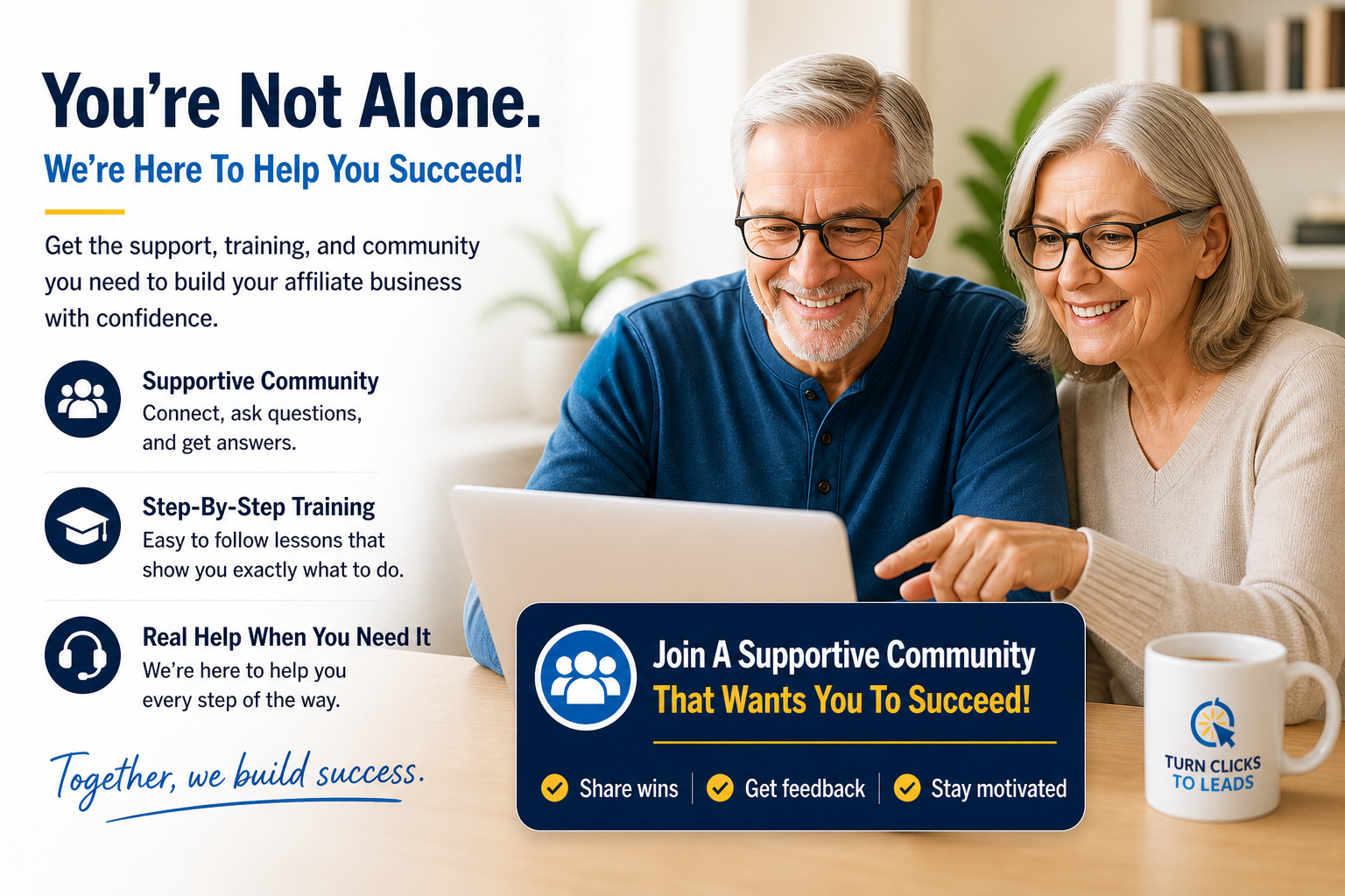 Affiliate marketing support community and step by step training