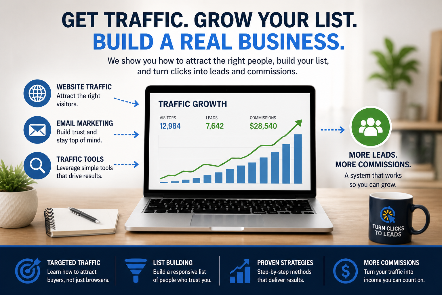 Traffic list building and affiliate marketing growth strategy